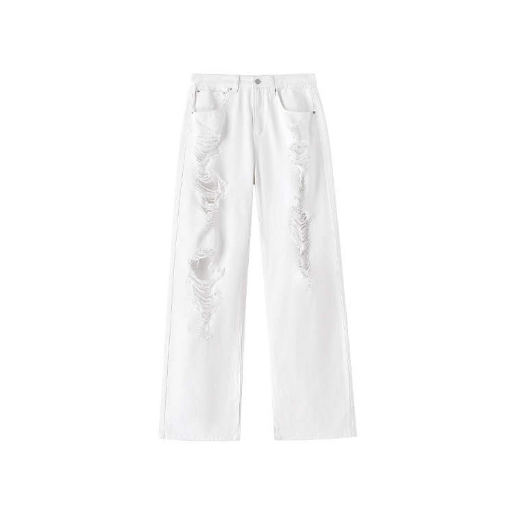 STARTER STARTER Jeans Unisex White Moderate Straight Fit Pants