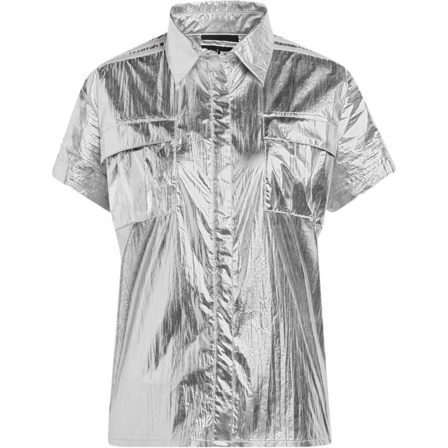 Adidas Originals Adidas Ivy Park Metallic Shirt Plus Size Silver Metallic