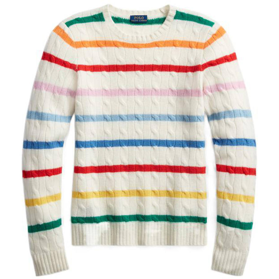 Polo Ralph Lauren Cashmere Sweater Slim Fit Women's Multicolor