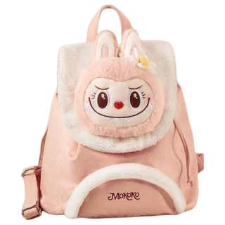 POP MART Polyester Backpack Women's Pink & White