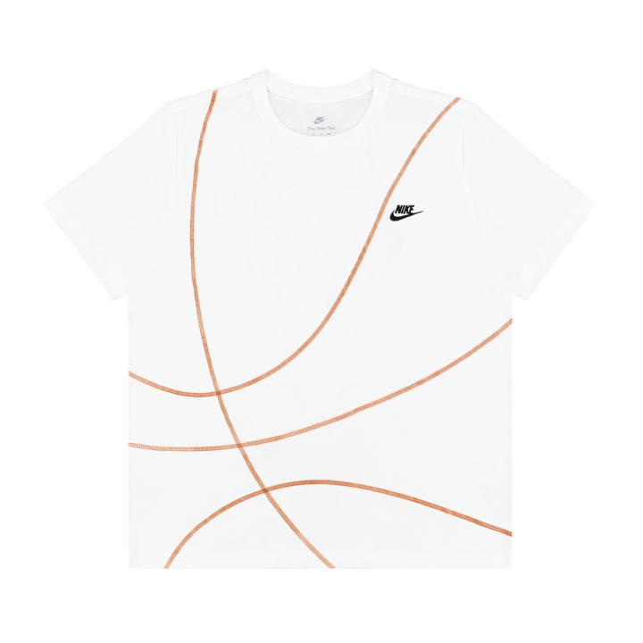 Nike Nike Swoosh T Shirts Unisex White Crew Neck Moderate Straight Fit