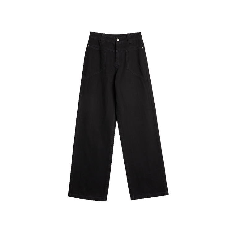 ELLE Jeans Women's Denim Black Moderate Straight Fit Pants