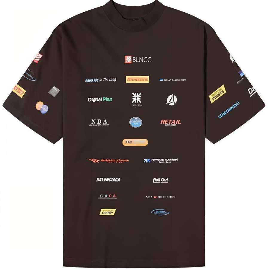 Balenciaga T Shirt Regular Fit Men's Brown