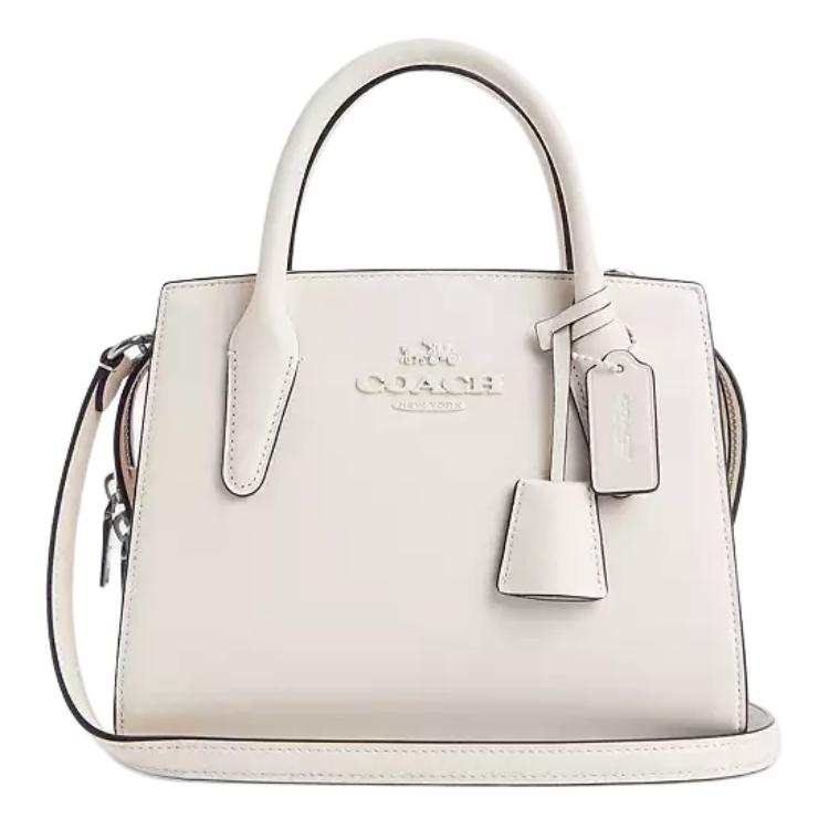 COACH Andrea PVC With Skin Crossbody One Shoulder Handbag Small Women's White