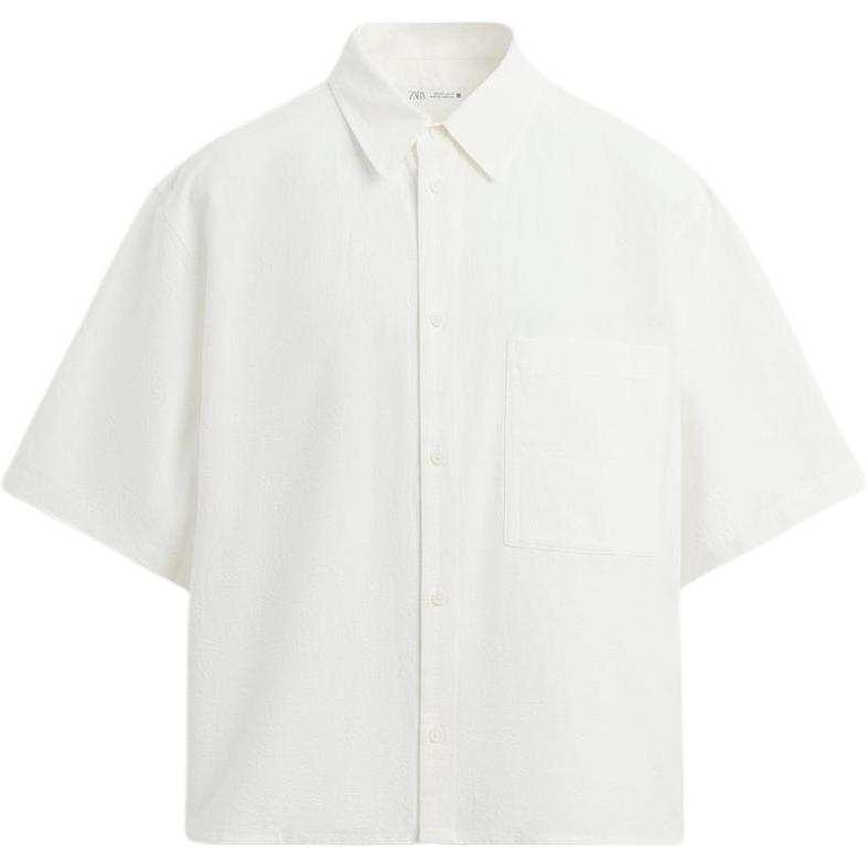 ZARA ZARA Shirts Men's White Lapel Moderate