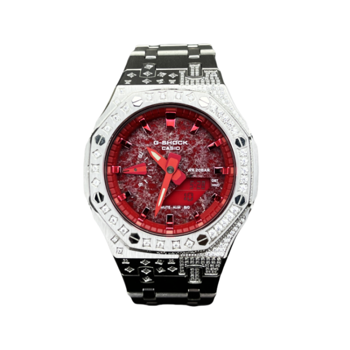 CASIO CASIO Custom Collection Quartz Movement Stainless Steel Watchband Watch Men's Watches Red Watch Dial