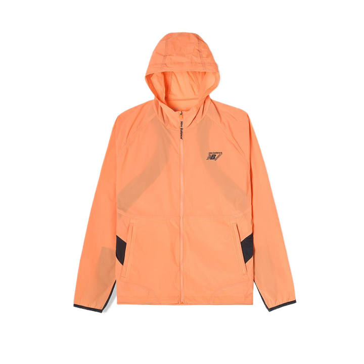 New Balance New Balance Jackets Men's Orange Hooded Moderate Soft Shell