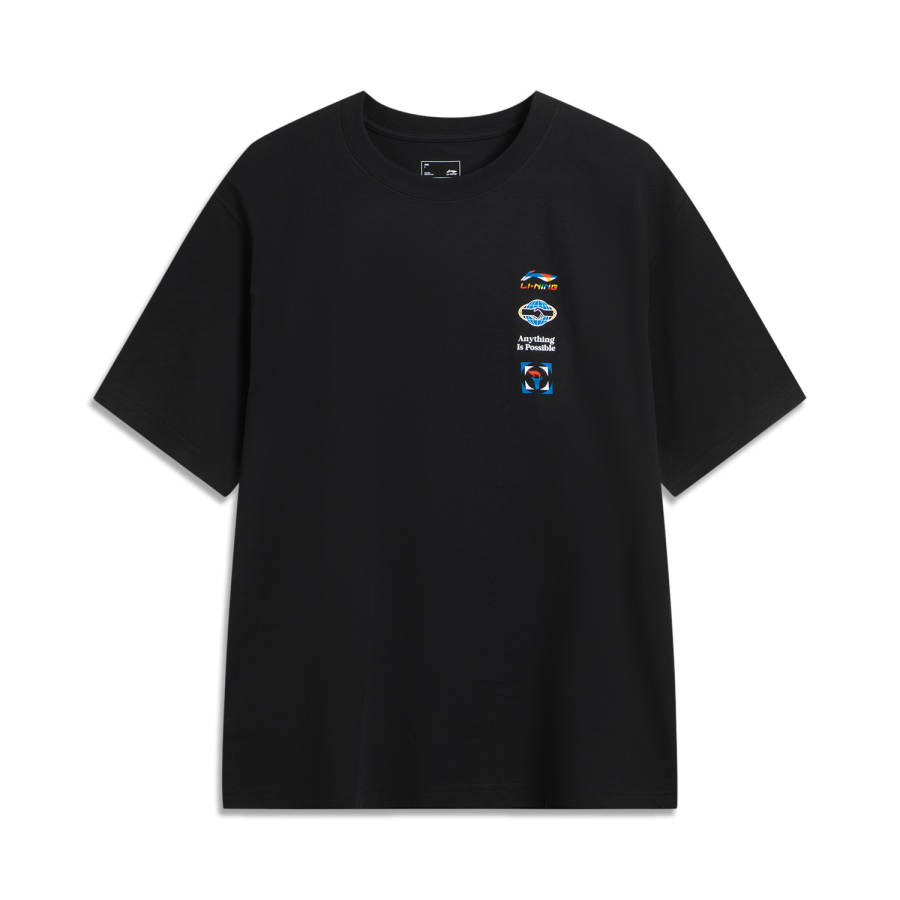 Li-Ning Li Ning Sports Life Collection T Shirt Unisex Black