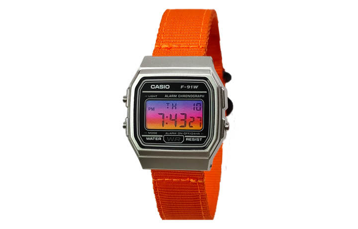 CASIO CASIO Custom Collection Quartz Movement Nylon Strap Watch Men's Watches Black Dial