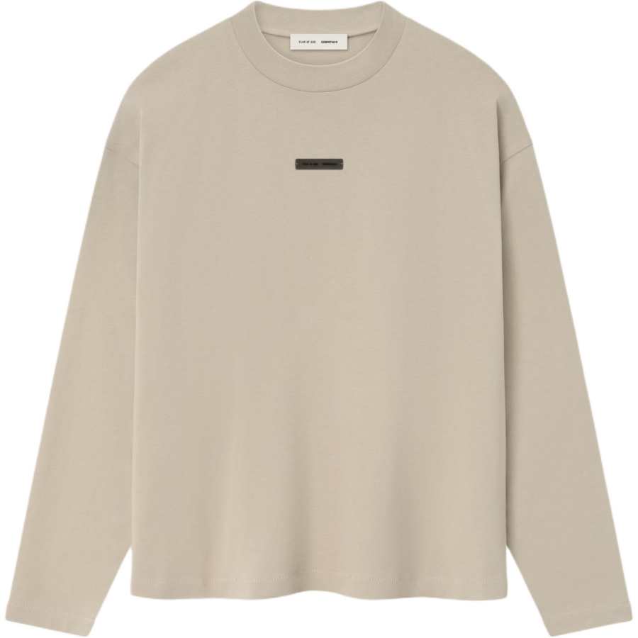 Fear Of God Essentials Logo Plaque Long Sleeved T-Shirt