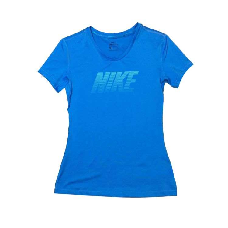 Nike Nike Dri Fit T Shirts Women's Blue Crew Neck Moderate