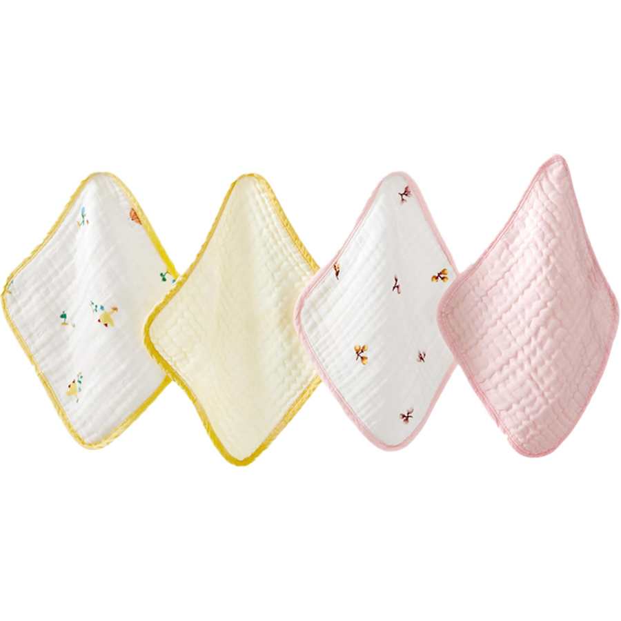 PURCOTTON Soft And Comfortable Skin Friendly Drool Bibs Baby 0 1 Year Old Little Kids 1 3 Years Old 25CM*25CM