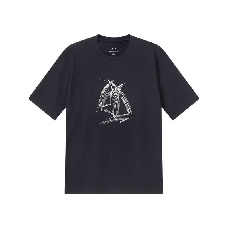 ARMANI EXCHANGE Sailboat print T shirt