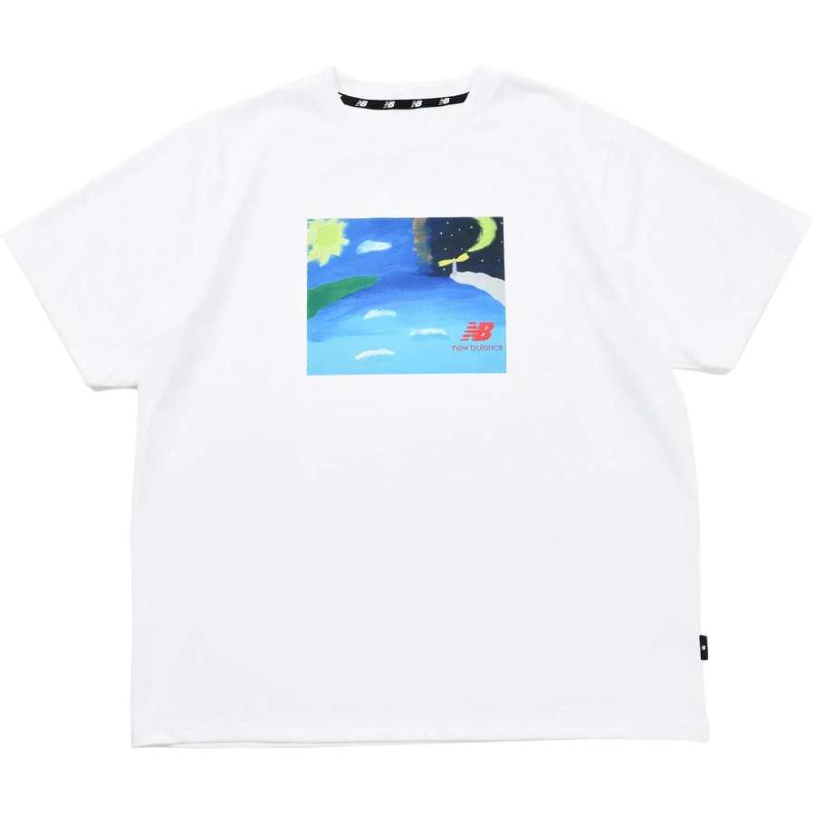 New Balance New Balance New Balance Paralym Art 9BOX T Shirts Men's White Crew Neck Moderate Straight Fit