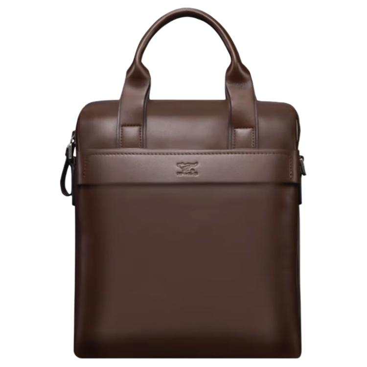 SEPTWOLVES Business Casual Cow Leather Handbag Regular Men's Multicolor