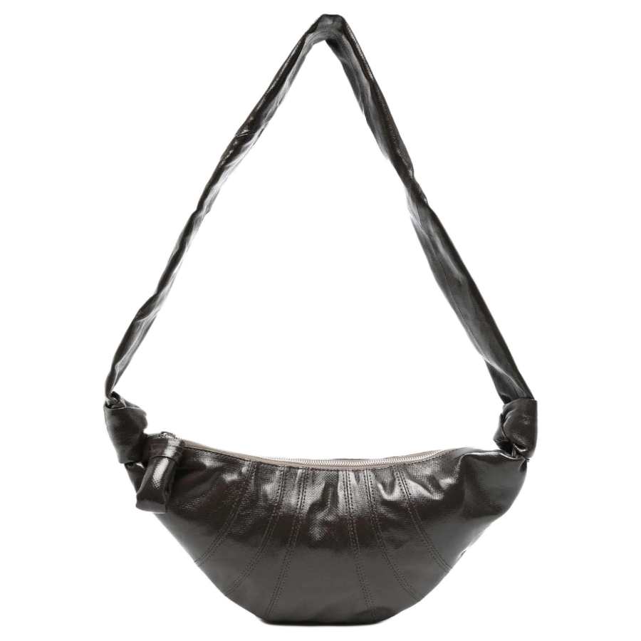 Lemaire Croissant Fabric Croissant Bag, Croissant Bag Shoulder Bag Small Unisex Dark Tobacco