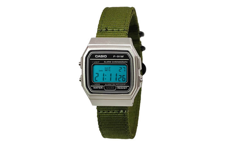 CASIO CASIO Custom Collection Quartz Movement Nylon Strap Watch Men's Watches Black Dial