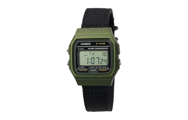 CASIO CASIO Custom Collection Quartz Movement Nylon Strap Watch Men's Watches Black Dial