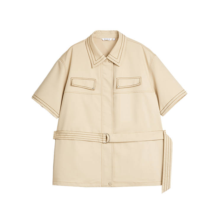ELLE Shirts Women's Lapel Moderate Workwear