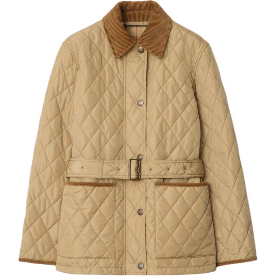 Burberry FW25 Puffer Jacket Standard Fit Women's Linen