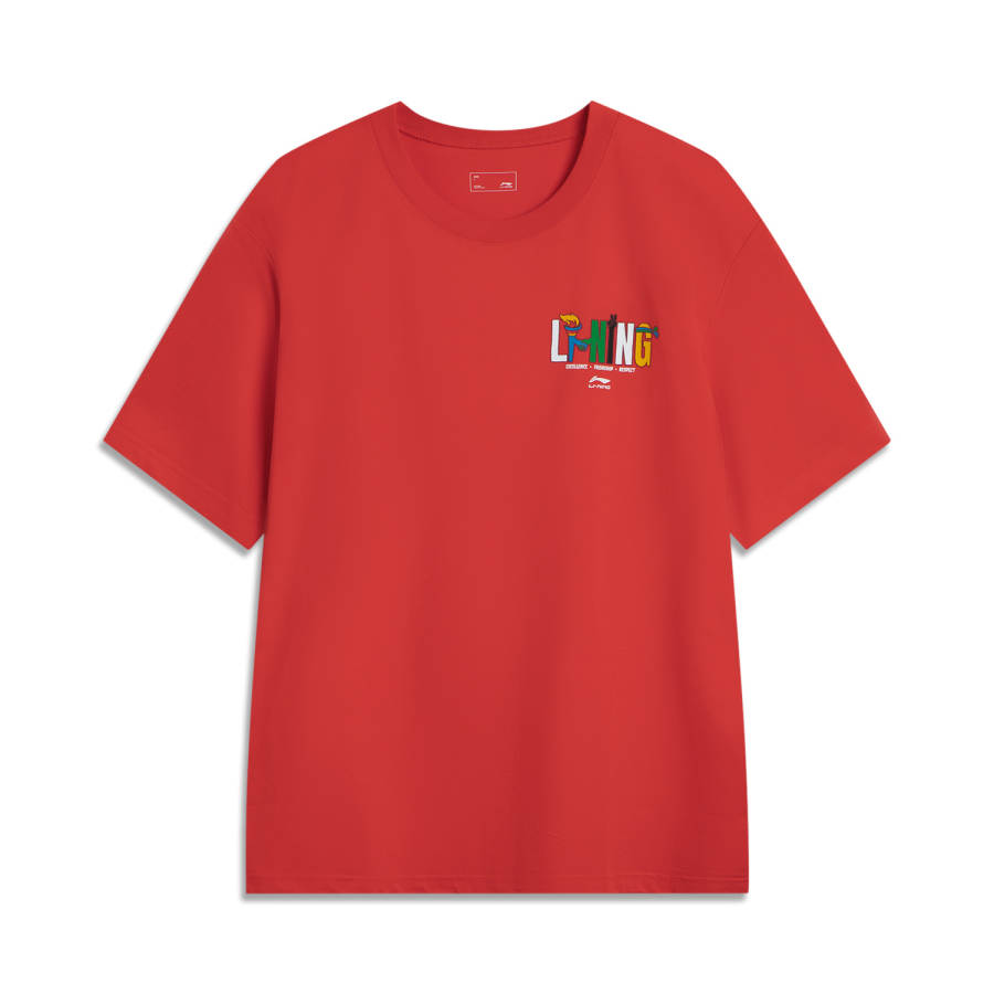 Li-Ning Li Ning Sports Life Collection T Shirt Unisex Bright Neon