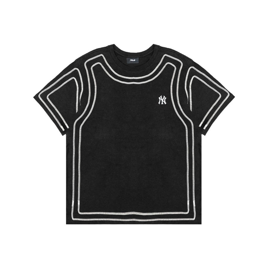 MLB New York Yankees Casual Versatile Short Sleeved T Shirts Unisex Black