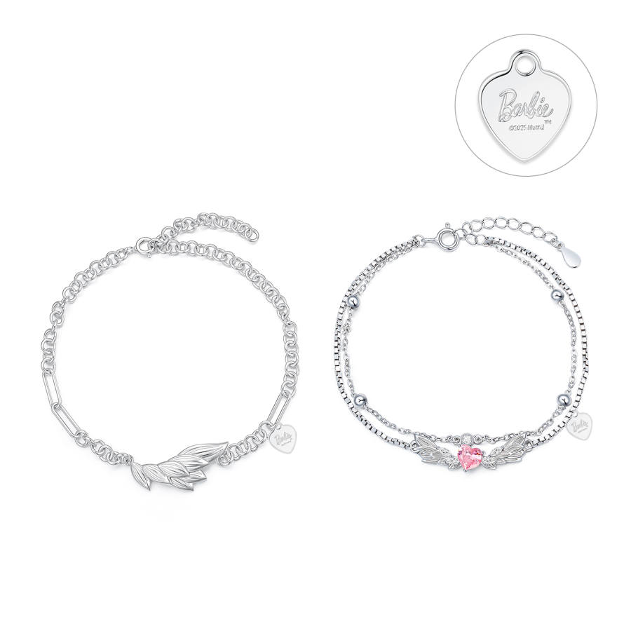 Barbie 925 Sterling Silver Synthetic Cubic Zirconia Bracelets Unisex