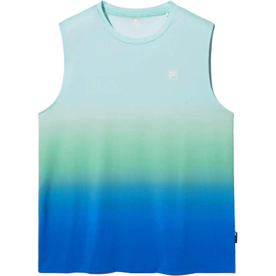 FILA Tank Tops Unisex Blue Crew Neck Moderate Straight Fit