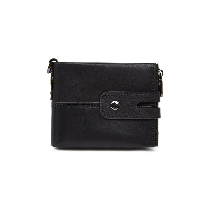 LAORENTOU Top Grain Cow Leather Wallet Unisex Black/Coffee/Brown