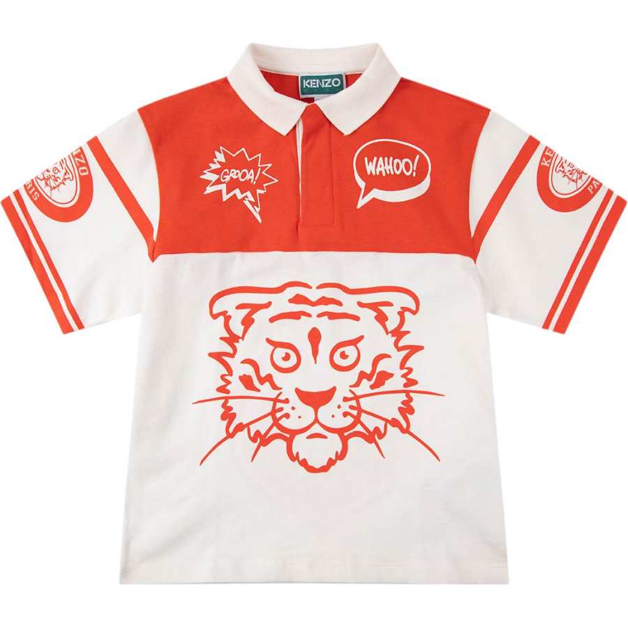 KENZO Polo Shirt Ivory White Kids'