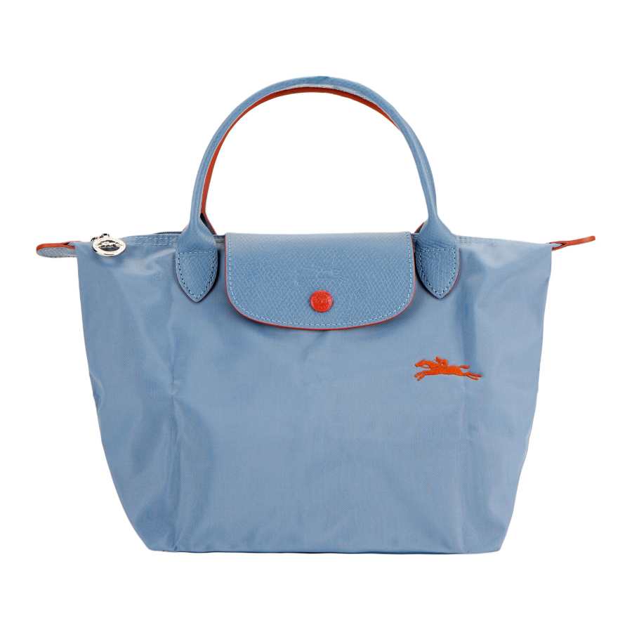 LONGCHAMP Le Pliage Club Nylon Fabric Shoulder Bag, Crossbody Bag, Handbag Small Women's Mist Blue