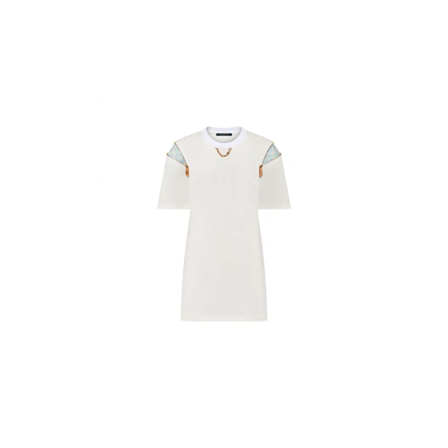LOUIS VUITTON Zipper Sleeve T-Shirt Dress