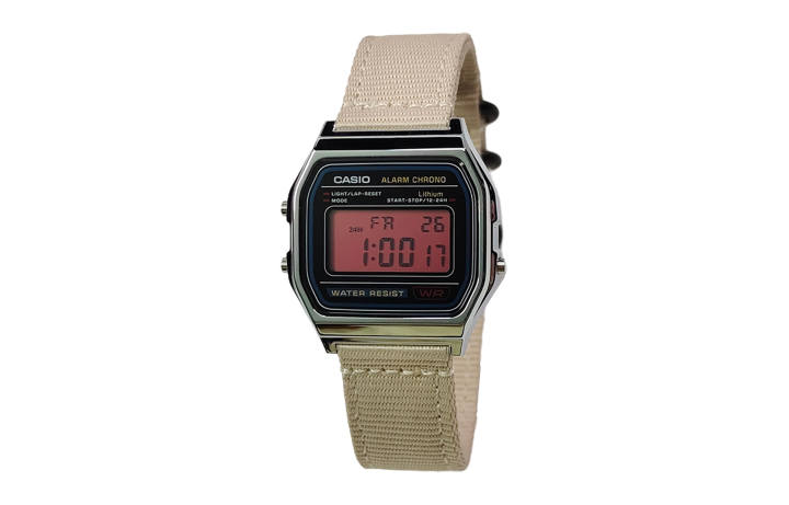 CASIO CASIO Custom Collection Quartz Movement Nylon Strap Watch Men's Watches Black Dial
