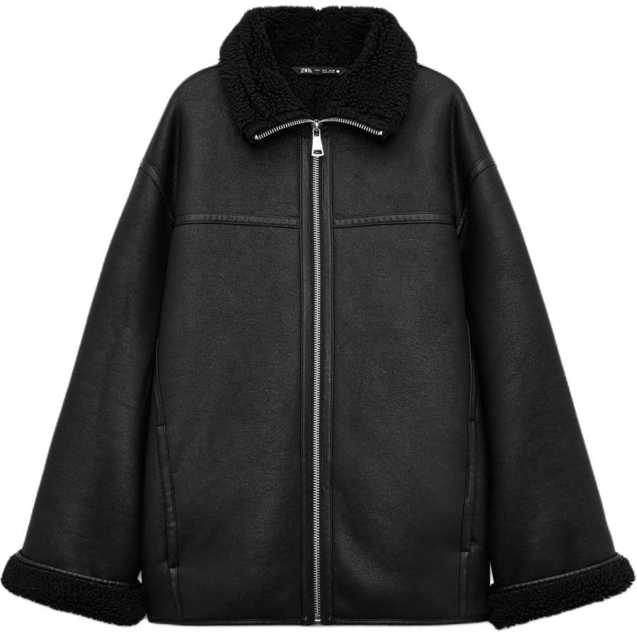 ZARA ZW Velvet feel Coat Women's