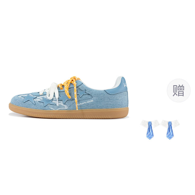 KAALIXTO Abrasion Resistant Breathable Low top Skateboard Shoes Unisex Blue