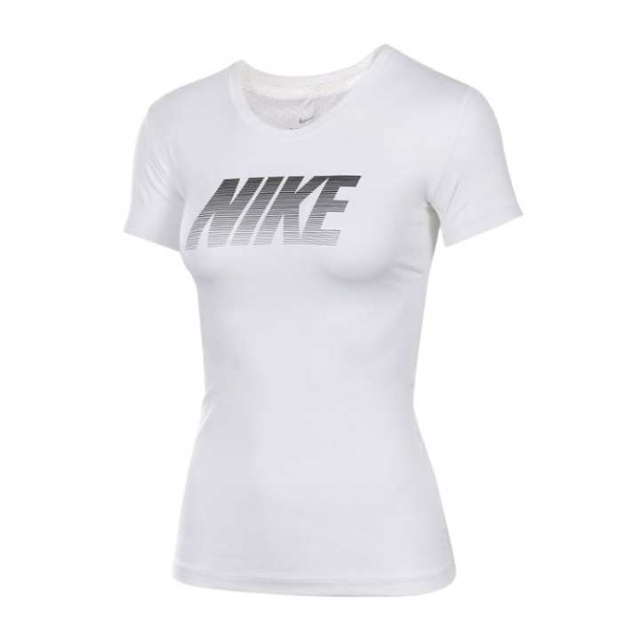 Nike Nike Dri Fit T Shirts Women's White Crew Neck Moderate