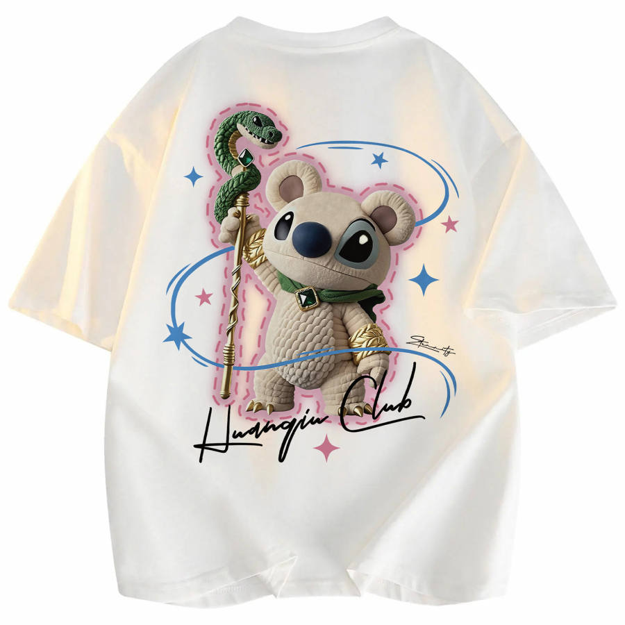 HUANQIU T Shirts Unisex Crew Neck Moderate Heavyweight