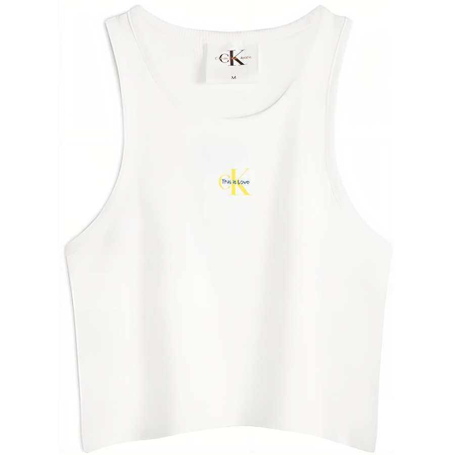 CALVIN KLEIN Rainbow Series Tank Top Unisex Moon White