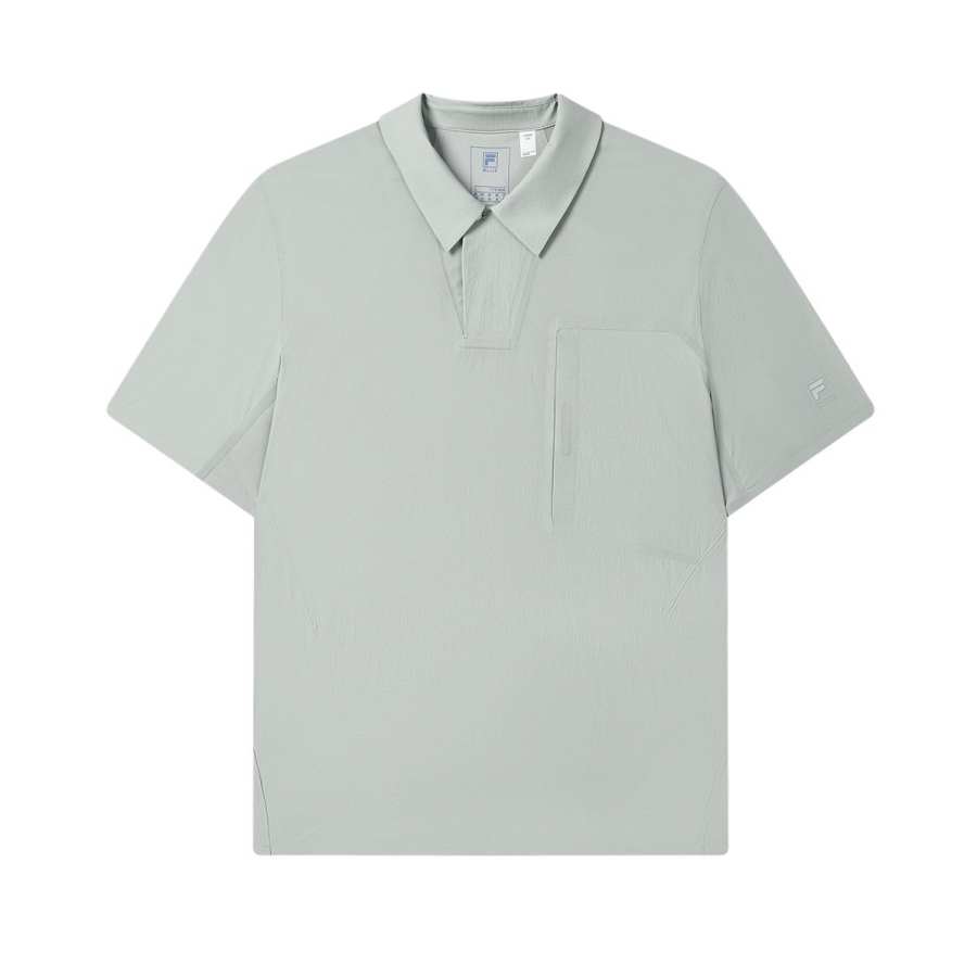 FILA Polo Shirts Men's Rhythm Gray Polo Collar Moderate Other