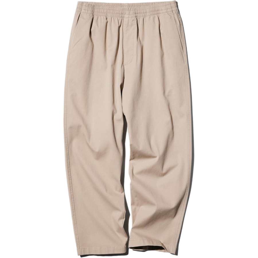 UNIQLO Casual Pants Unisex Beige Moderate Straight Fit Pants