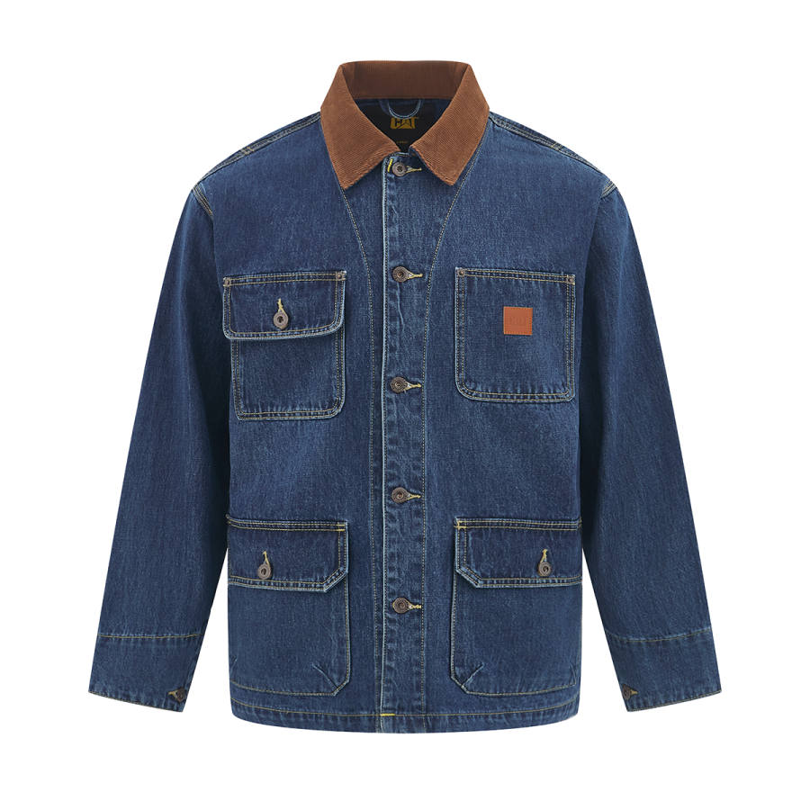 CAT CAT Jackets Men's Blue Lapel Moderate Workwear