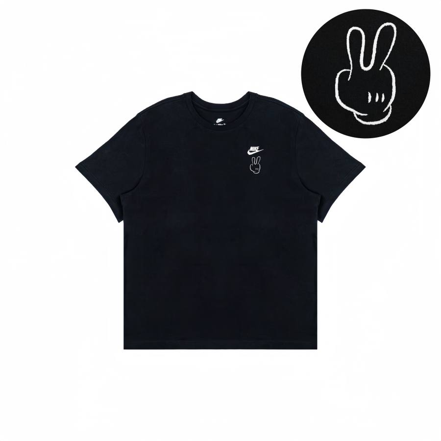 Nike Nike Casual Trendy Sports Crew Neck Short Sleeved T Shirts Unisex Black