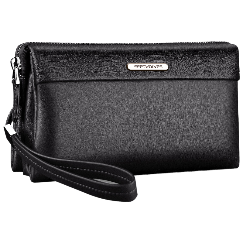 SEPTWOLVES SEPTWOLVES Cow Leather Clutch Regular Men's Multicolor