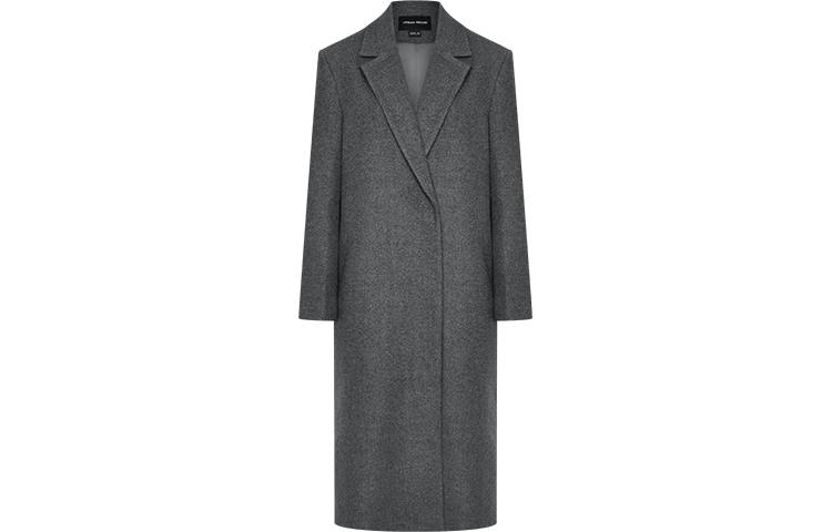 URBAN REVIVO Coats Women's Dark Gray Suit Collar Thickened