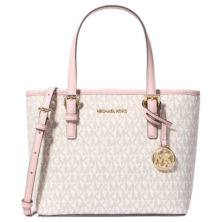 MICHAEL KORS Jet Set Travel Coated Canvas With Polyester Handbag Mini Women's Pink