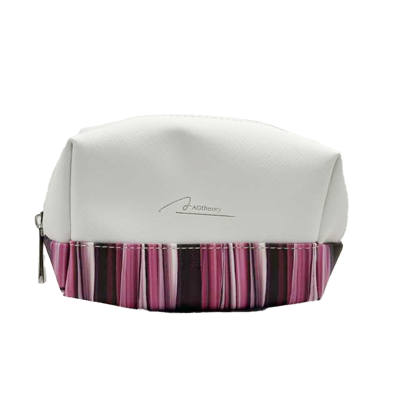 AXXZIA Purple Stripes Makeup Bags Portable