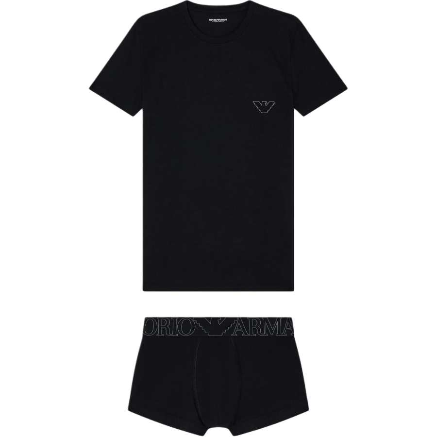 EMPORIO ARMANI Asv Megalogo Organic jersey Boxer Briefs