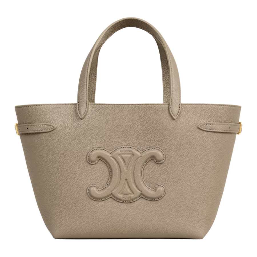 CELINE Cuir Triomphe Cow Leather Shoulder Bag, Crossbody Bag, Handbag Mini Women's Taupe