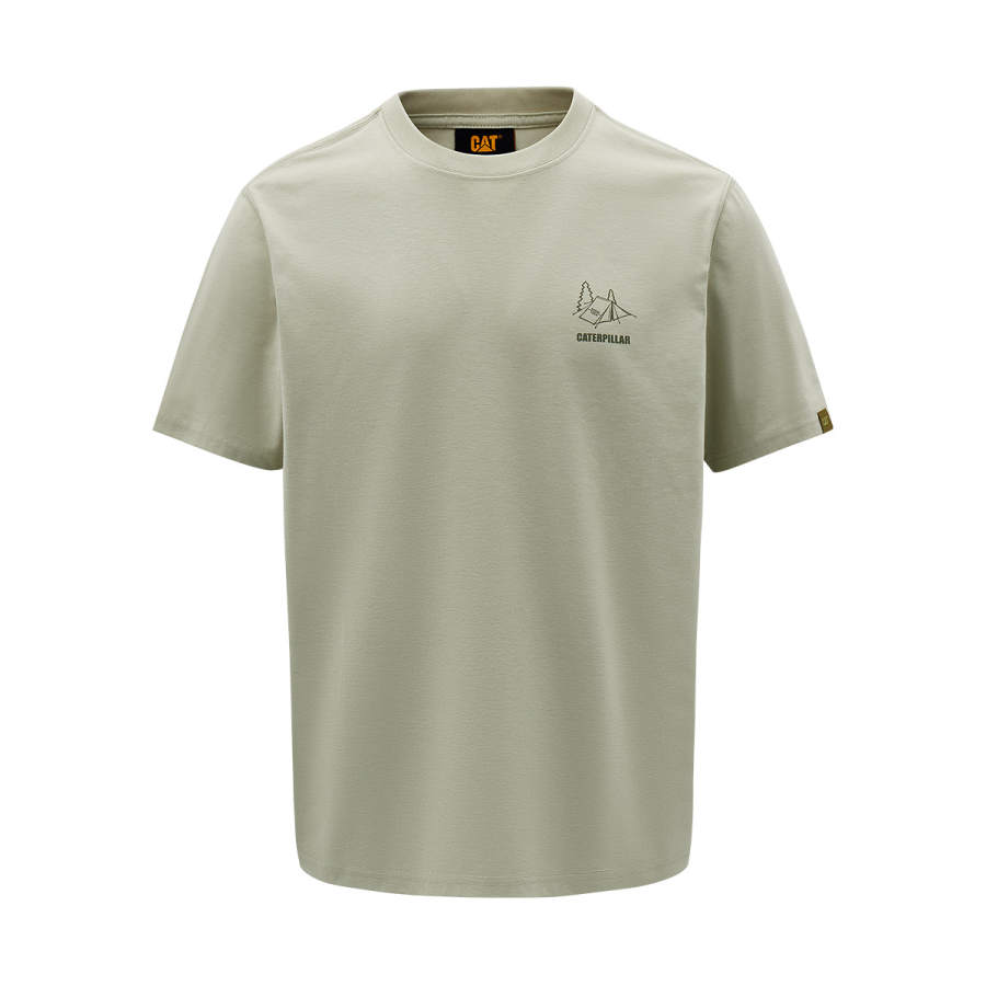 CAT T Shirts Men's Crew Neck Moderate Straight Fit