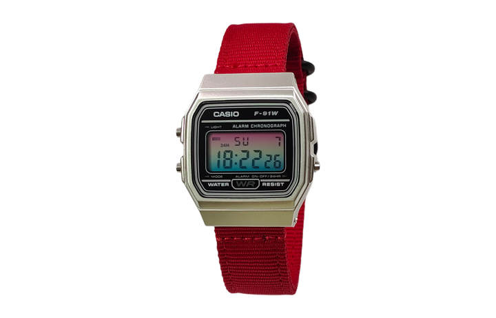 CASIO CASIO Custom Collection Quartz Movement Nylon Strap Watch Men's Watches Black Dial